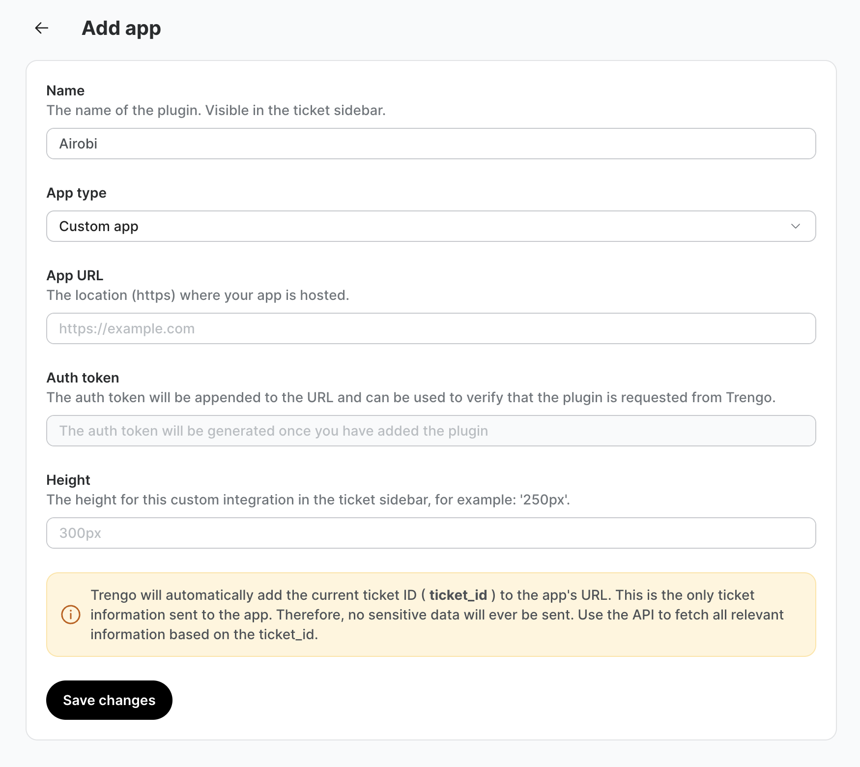 Click on Integrations in the Settings menu in the Admin interface